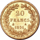 20 francs or louis philippe I nu