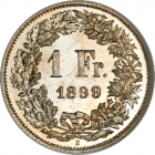 1 franc suisse helvetia argent .835