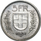 5 francs berger suisse argent .835