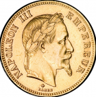 100 francs or napoléon III tête laurée