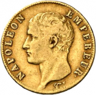 20 francs or napoléon I tête nue