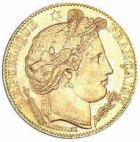 10 francs or cérès 1895-1896-1899
