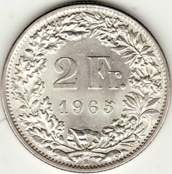 2 francs helvetia Suisse