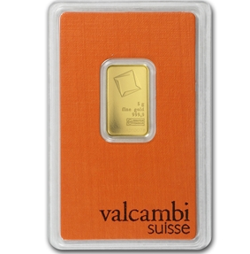 Lingot or 5 g Valcambi Suisse