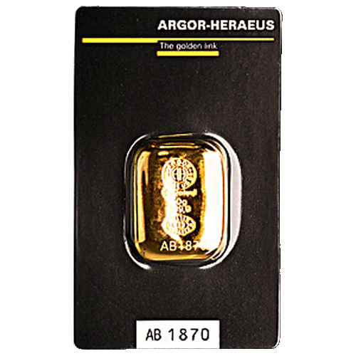 Argor-Heraeus Suisse envoyé sous scellé Godot&Fils Lingot D'or pur 1g à 999.9 
