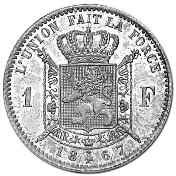 1 franc albert / léopold II – Image 4
