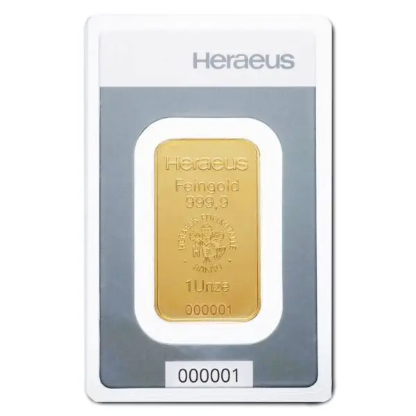 Lingot or 1 once heraeus kinebar – Image 2