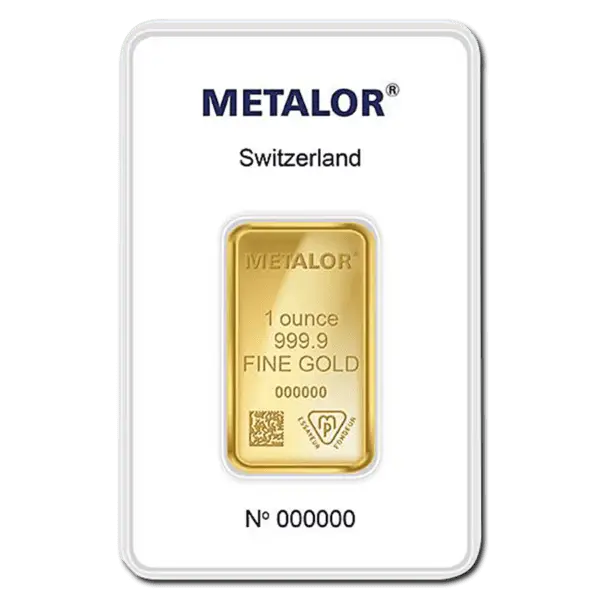 Lingot or 1 once metalor