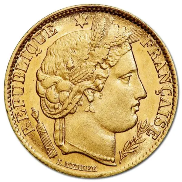 10 francs or cérès 1895-1896-1899