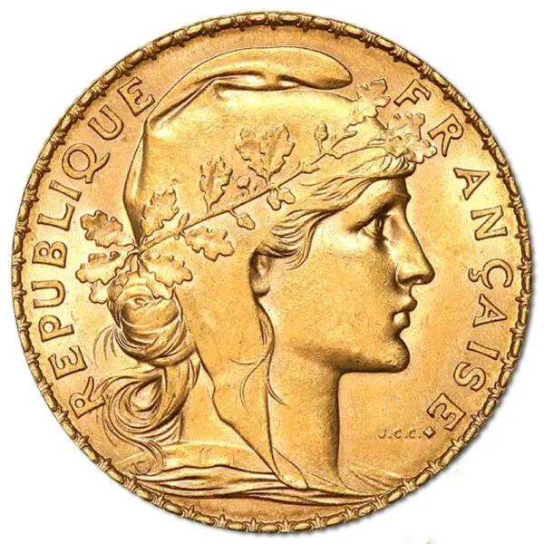 10 francs or coq marianne