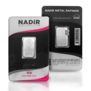 Lingot d'argent 10 g nadir