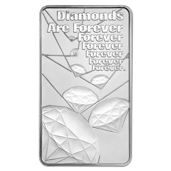 Lingot d'argent 10 oz diamants éternels – Image 2