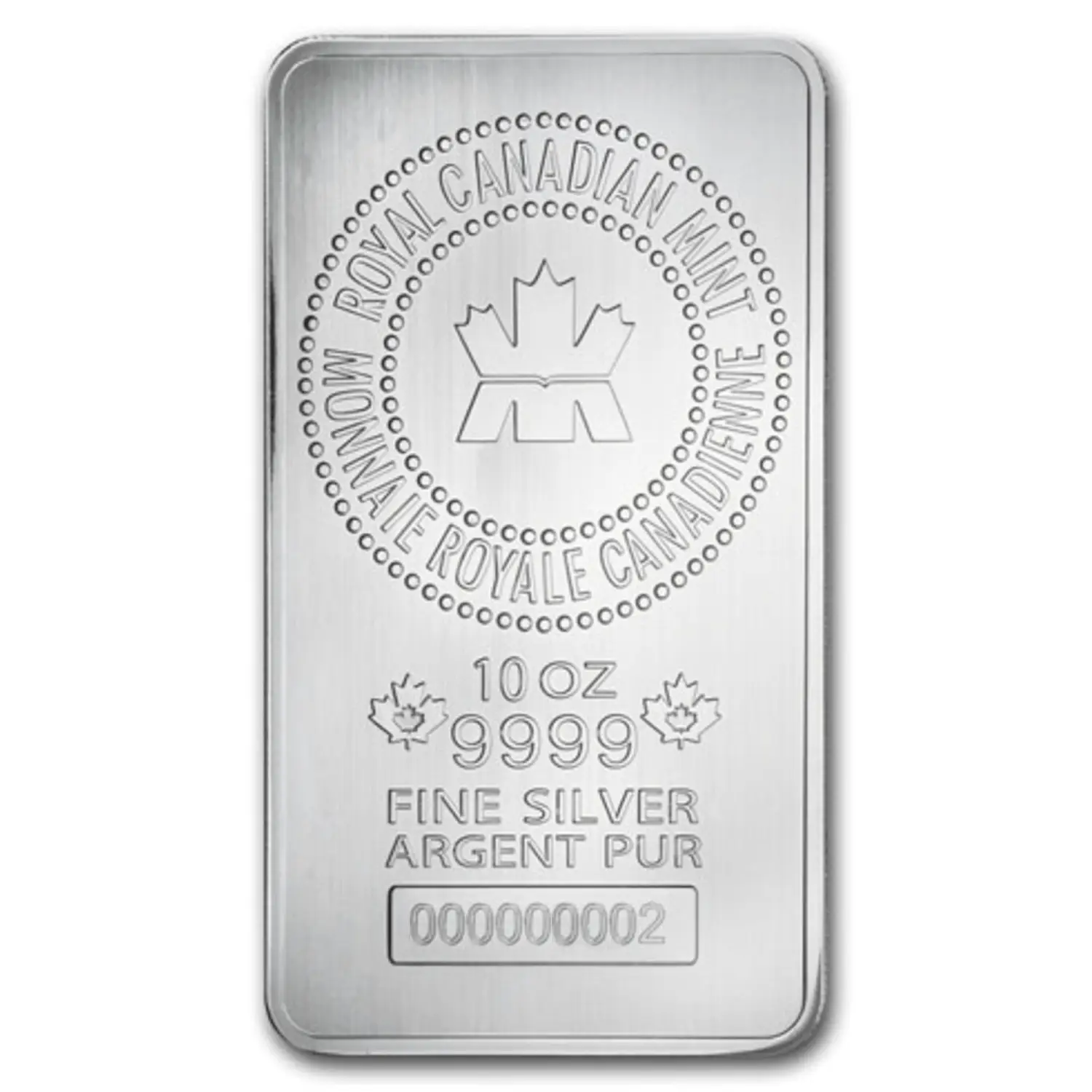 Lingot d'argent 10 oz RCM - acheter-or-argent.fr