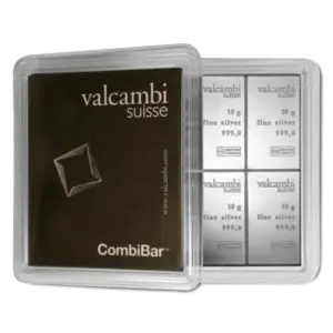 Lingot d'argent 10 x 10 g valcambi