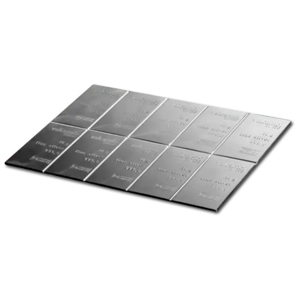 Lingot d'argent 10 x 10 g valcambi – Image 3