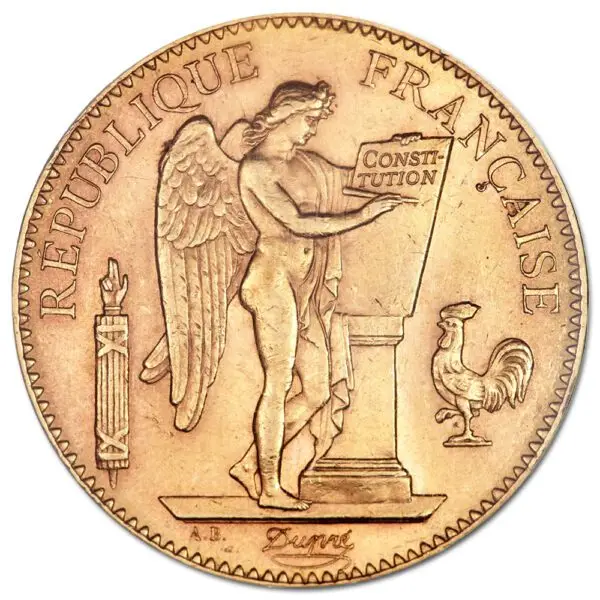 100 francs or génie debout