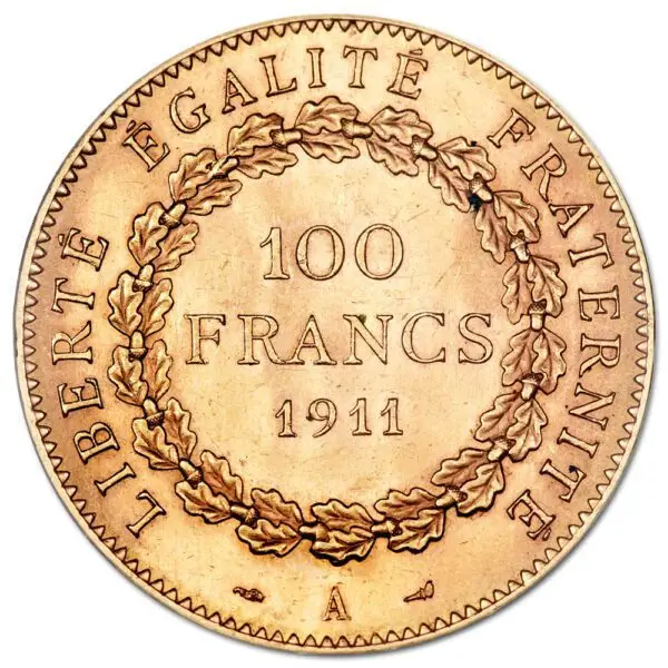 100 francs or génie debout – Image 2