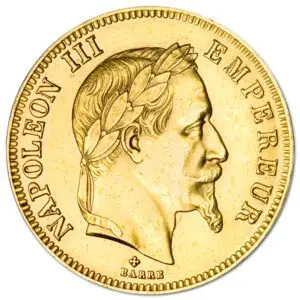 100 francs or napoléon III tête laurée