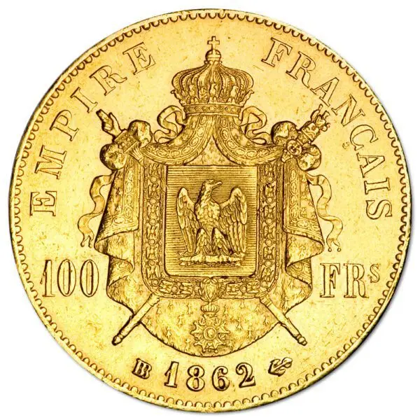 100 francs or napoléon III tête laurée – Image 2