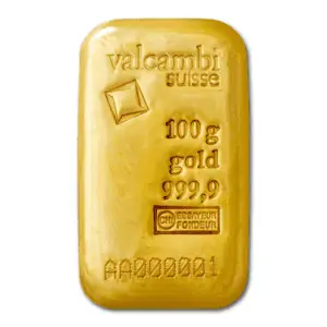 Lingot or 100 g valcambi suisse