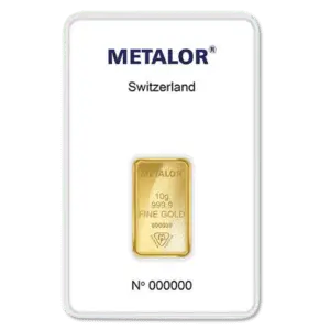Lingot or 10 g metalor suisse
