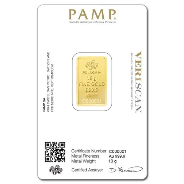 Lingot or 10 g PAMP suisse – Image 2