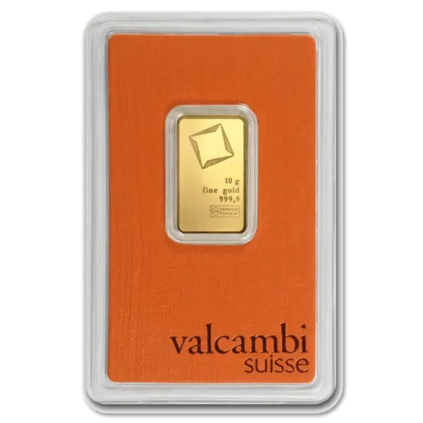 Lingot or 10 g valcambi suisse