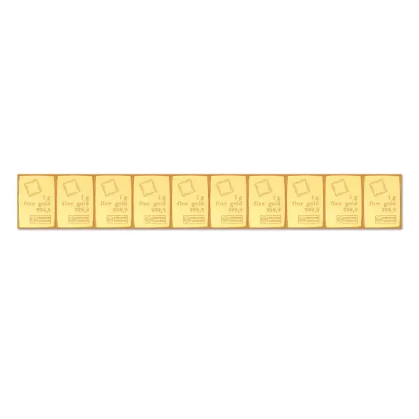 Lingot or 10 x 1 g combi bar