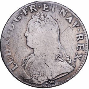 écu 1729 H la rochelle louis XV argent #1654