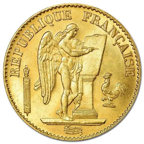 20 francs or génie debout