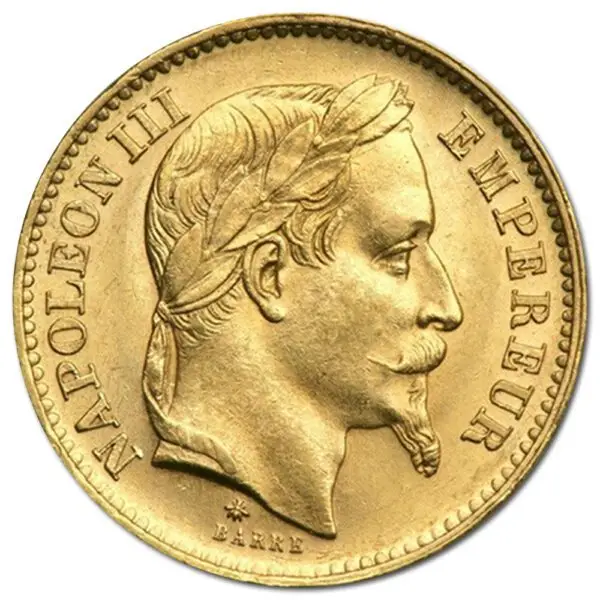 20 francs or napoléon III