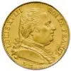 20 francs or louis XVIII buste habillé