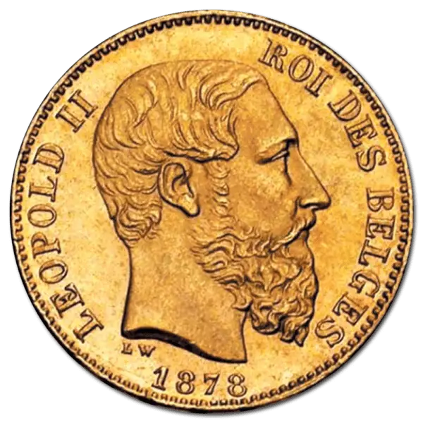 20 francs or union latine léopold II