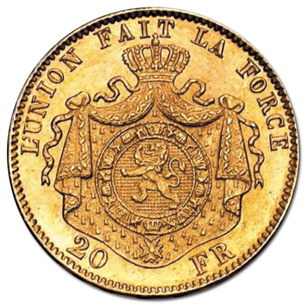 20 francs or union latine léopold II – Image 2