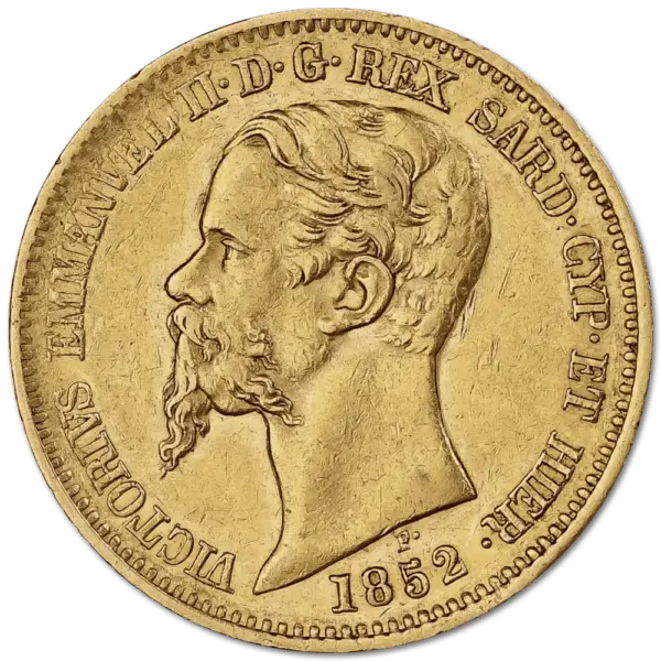20 lire or vittorio emanuele II ancien