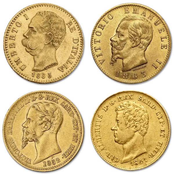 20 lire or italie
