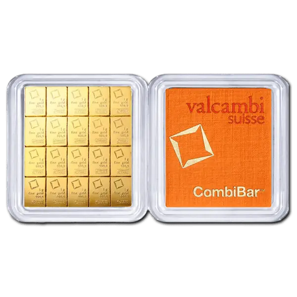 Lingot or 20 x 1 g combi bar valcambi