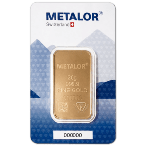 Lingot or 20 g metalor suisse