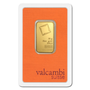 Lingot or 20 g valcambi suisse
