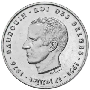 250 francs baudouin roi des belges argent