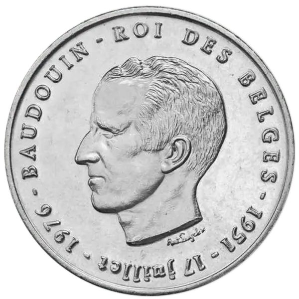 250 francs baudouin roi des belges argent