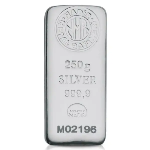 Lingot d'argent 250 g nadir