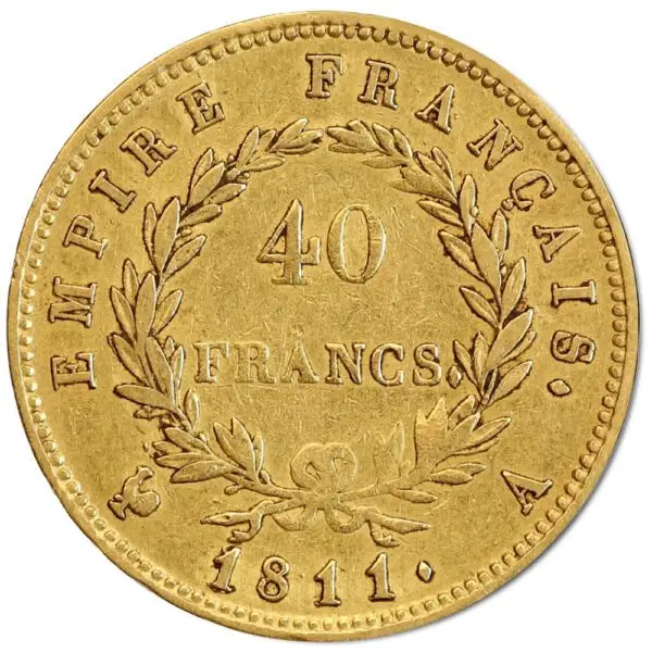 40 francs or napoléon empereur lauré – Image 2
