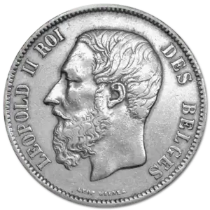5 francs léopold II argent