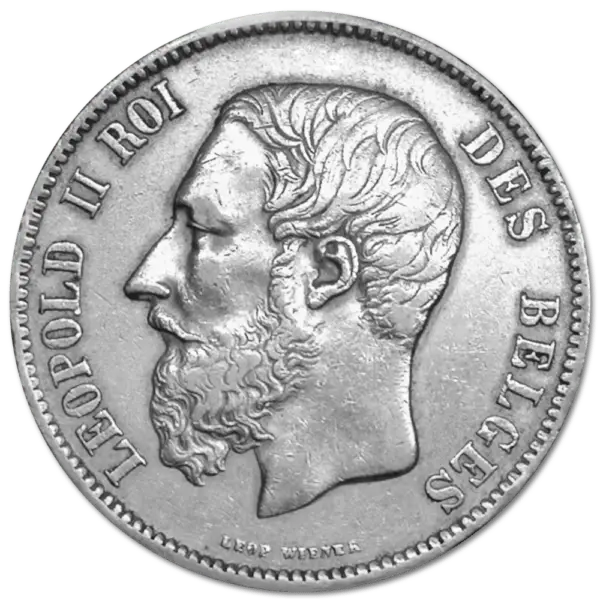 5 francs léopold II argent