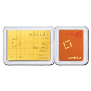 Lingots or 50 x 1 g combi bar valcambi