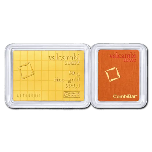 Lingots or 50 x 1 g combi bar valcambi