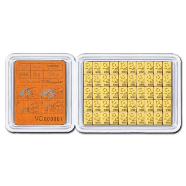 Lingots or 50 x 1 g combi bar valcambi – Image 2
