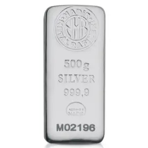 Lingot d'argent 500 g nadir