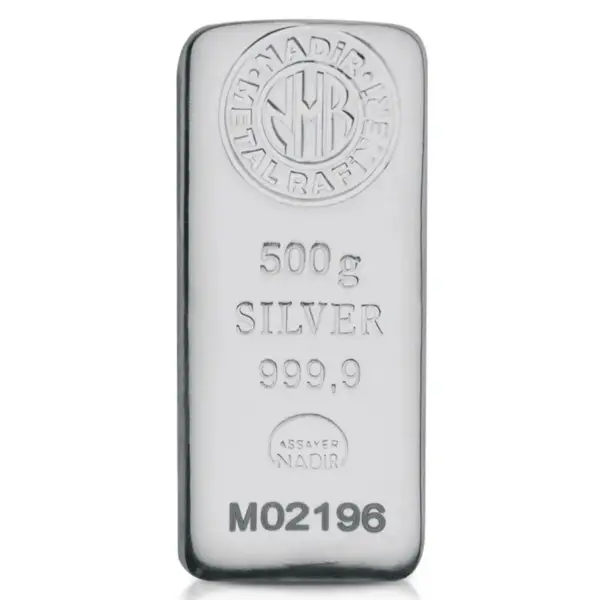 Lingot d'argent 500 g nadir